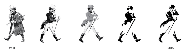 johnny walker logo evolution