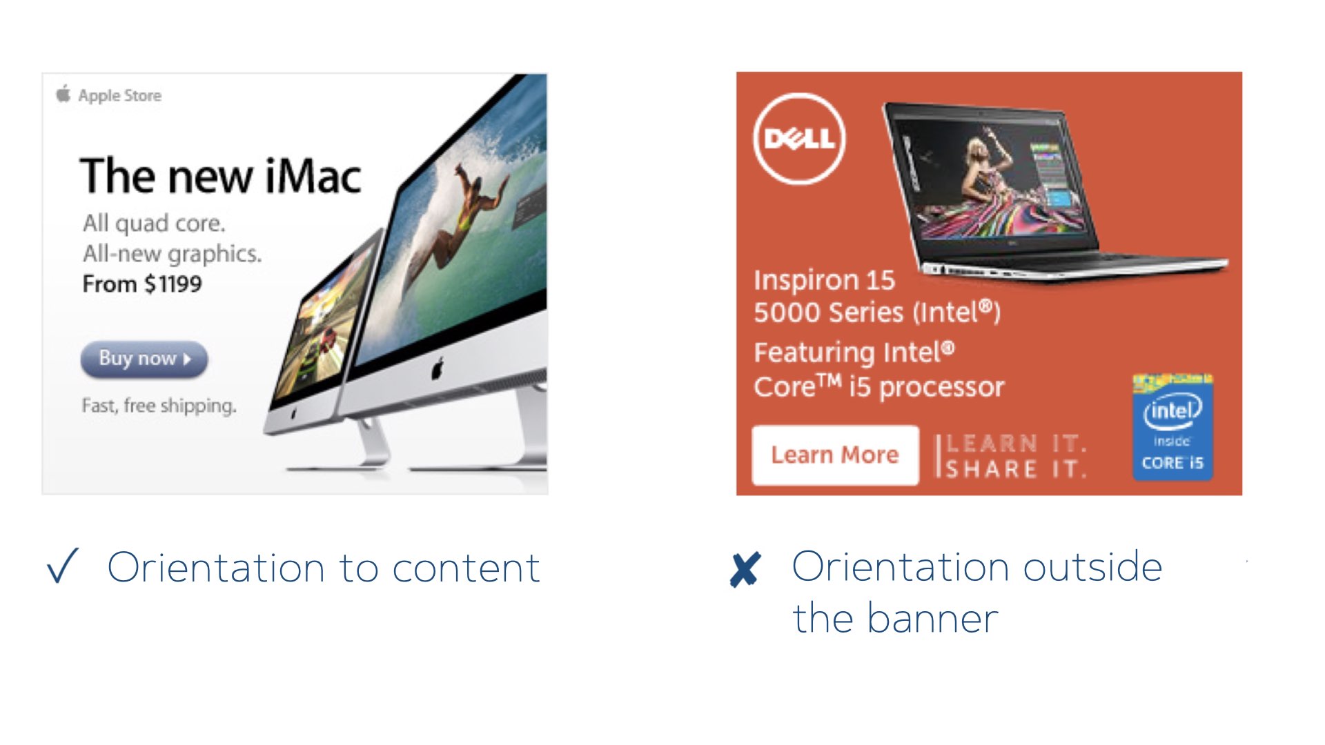 orientation banner attention